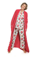 Load image into Gallery viewer, Christmas Floral: Red French Terry Robe + Pajamas