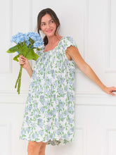 Load image into Gallery viewer, Hydrangea Pima Knit Cap Sleeve Short Nightgown