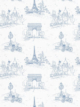 Load image into Gallery viewer, Blue Paris Clay Coated Wallpaper