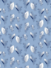 Load image into Gallery viewer, Blue Lily-of-the-Valley Clay Coated Wallpaper