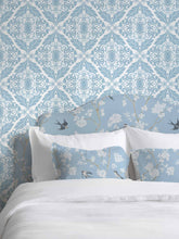 Load image into Gallery viewer, Pale Blue Gardenia Indoor Fabric