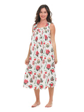 Load image into Gallery viewer, Christmas Floral Gathered Nightgown