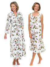Load image into Gallery viewer, White Hummingbird Bundle: Classic Robe + Gathered Nightgown