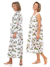 Load image into Gallery viewer, White Hummingbird Bundle: Classic Robe + Gathered Nightgown