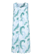 Load image into Gallery viewer, Feather Print Gathered Nightgown