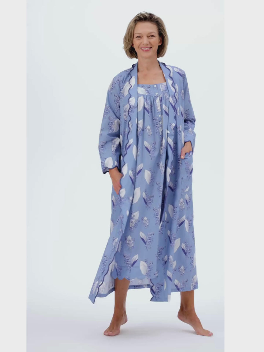 Blue Lily of the Valley Classic Robe – Heidi Carey