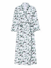 Load image into Gallery viewer, Christmas Toile Flannel Classic Robe