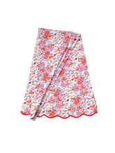 Load image into Gallery viewer, Pink Floral Scalloped Tablecloth