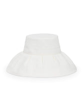 Load image into Gallery viewer, White Pleated Sun-Travel Hat
