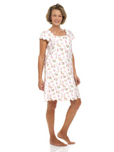 Load image into Gallery viewer, Bridal Print Cap Sleeve Short Nightgown