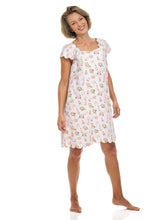 Load image into Gallery viewer, Bridal Print Cap Sleeve Short Nightgown