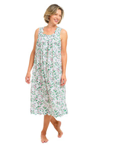 Spring Floral Gathered Nightgown