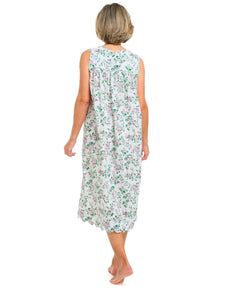 Spring Floral Gathered Nightgown