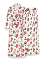 Load image into Gallery viewer, Christmas Floral Bundle: Classic Robe + Gathered Nightgown
