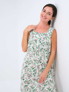 Spring Floral Gathered Nightgown