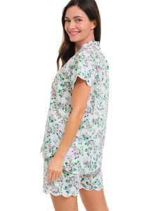 Spring Floral S/S Pajamas with Shorts