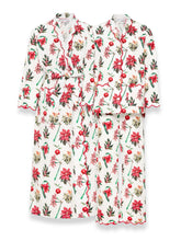 Load image into Gallery viewer, Christmas Floral Bundle: Classic Robe + Pajamas
