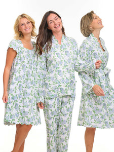 Hydrangea Pima Knit Classic robe