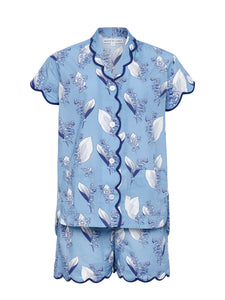 Blue Lily of the Valley S/S PJs with Shorts