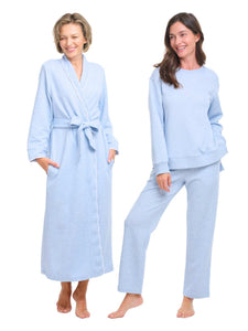 Ice Blue  Bundle: Robe + Loungewear Set