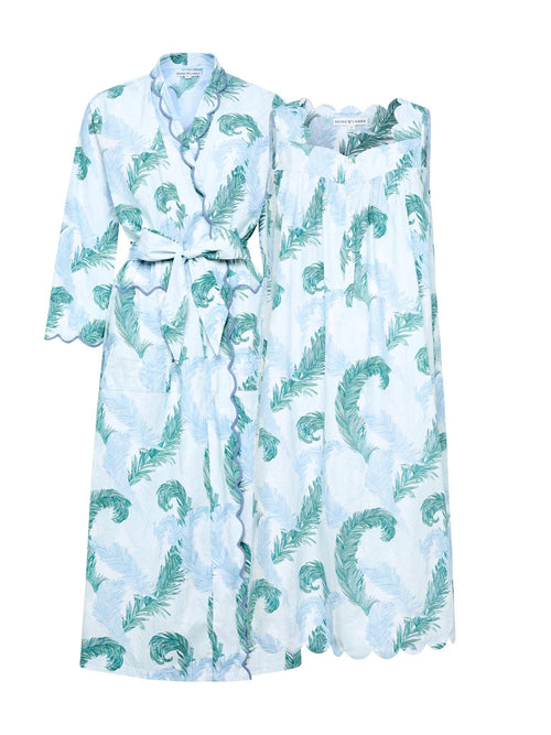 Feather Bundle: Classic Robe + Gathered Nightgown