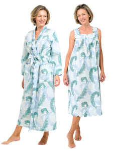 Feather Bundle: Classic Robe + Gathered Nightgown