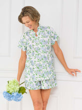 Load image into Gallery viewer, Hydrangea Pima Knit PJs with Shorts

