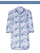 Load image into Gallery viewer, Blue Floral Nightshirt