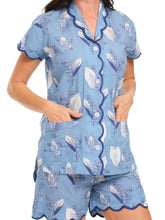 Load image into Gallery viewer, Blue Lily of the Valley S/S PJs with Shorts
