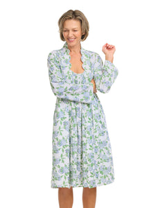 Hydrangea Pima Knit Classic robe