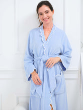 Load image into Gallery viewer, Powder Blue French Terry Classic Robe
