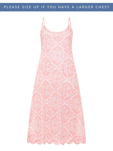 Coral Filigree Slip Nightgown