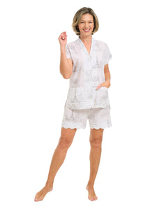 Paris Print Short Sleeve PJ with Shorts