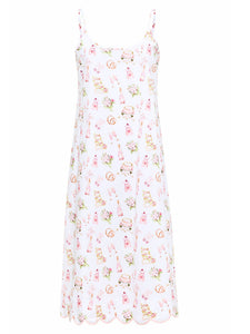 Bridal Print Slip Nightgown