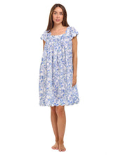 Load image into Gallery viewer, Blue Butterfly Cap Sleeve Nightgown