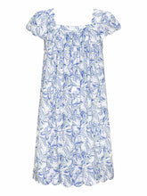 Load image into Gallery viewer, Blue Butterfly Cap Sleeve Nightgown