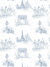 Load image into Gallery viewer, Blue Paris Clay Coated Wallpaper
