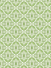 Load image into Gallery viewer, Green Filigree Clay Coated Wallpaper
