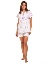 Load image into Gallery viewer, Lavender Short Sleeve PJ with Shorts
