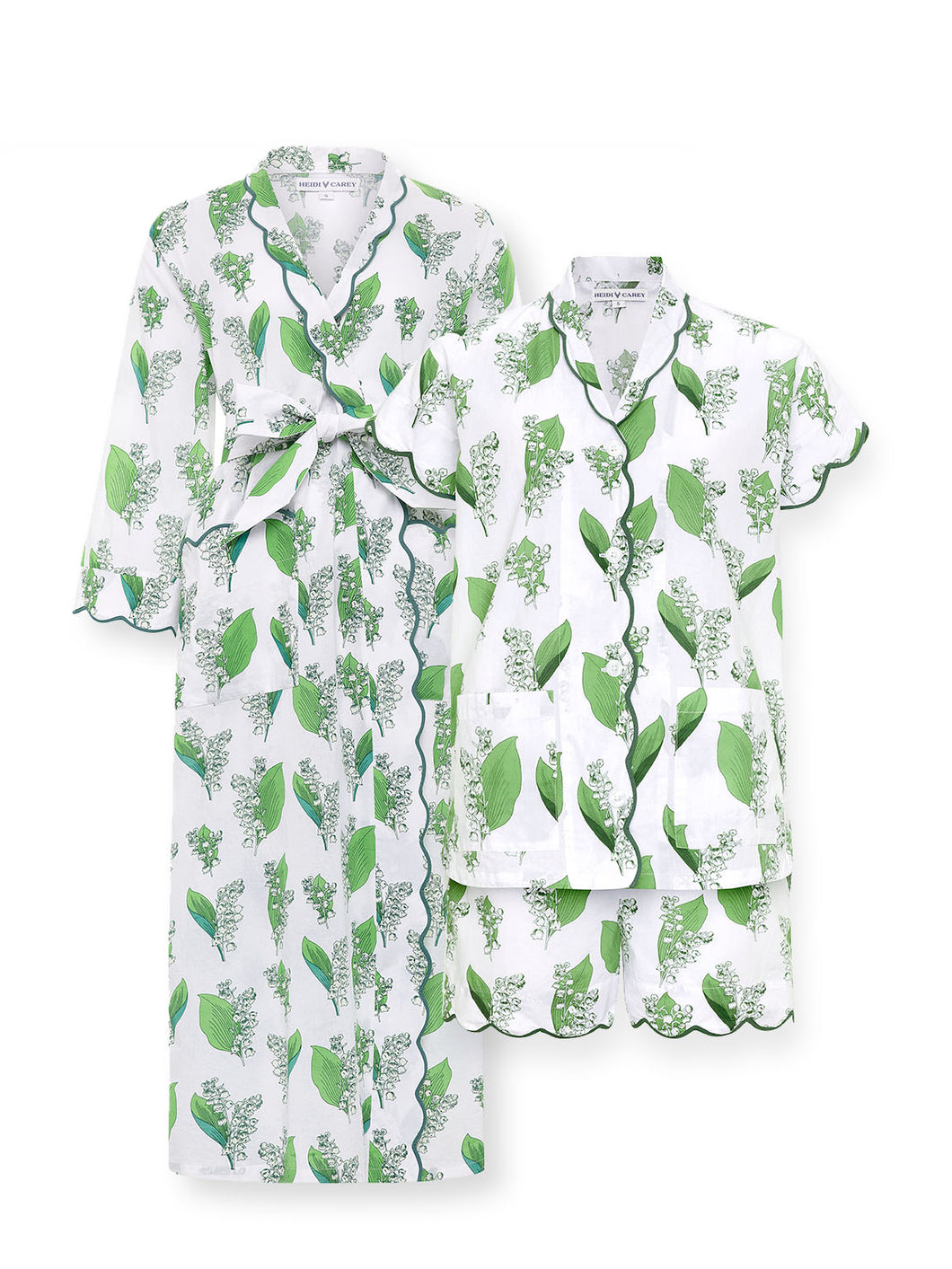 Lily of the Valley Bundle: Classic Robe + Pajamas with Shorts