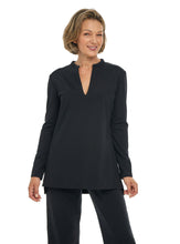 Load image into Gallery viewer, Black Loungewear V-Neck Top (Only)
