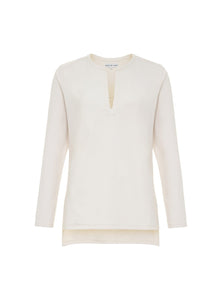 Cream Loungewear V-Neck Top (Only)