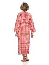 Load image into Gallery viewer, Elegant Red Flannel Plaid Classic Robe
