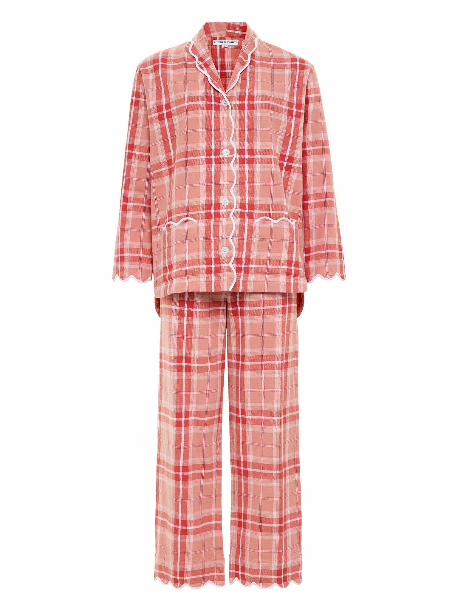 Elegant Red Flannel Plaid Pajamas