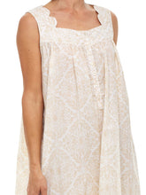 Load image into Gallery viewer, Beige Filigree Gathered Nightgown
