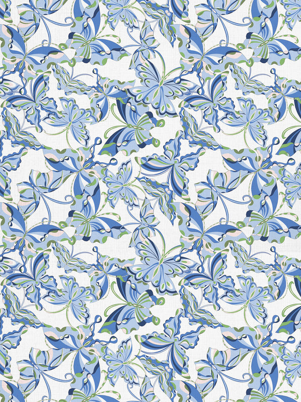 Blue Butterfly Indoor Fabric