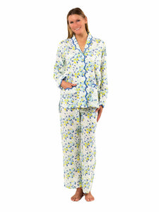 Blue /Yellow Floral Print Pajamas – Heidi Carey