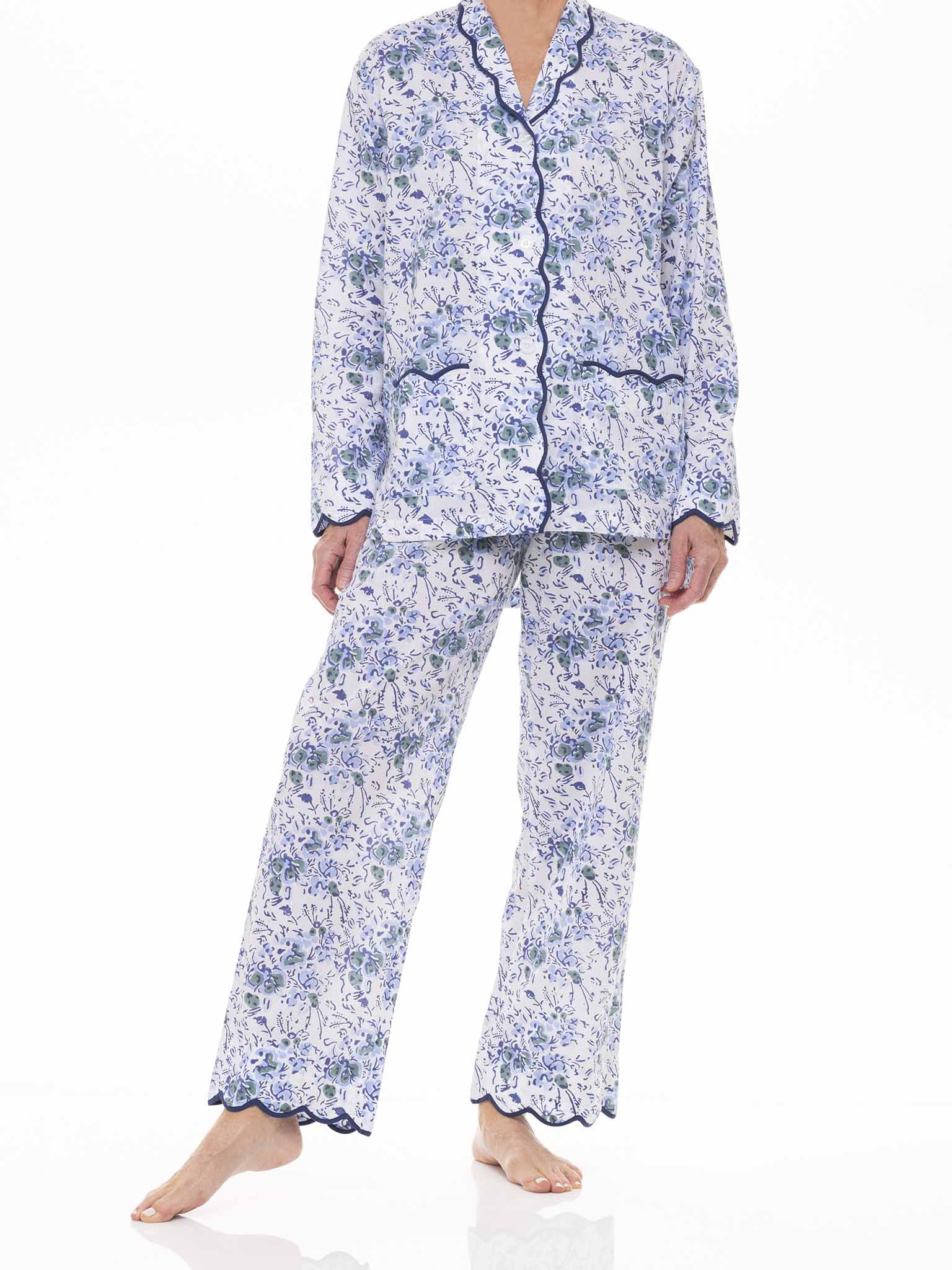 Blue Floral Pajamas – Heidi Carey