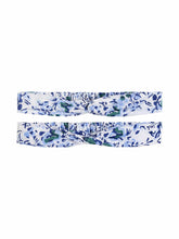 Load image into Gallery viewer, Blue Floral Headbands (set of 2)
