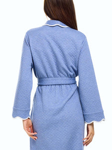 Blue Quilted Classic Robe